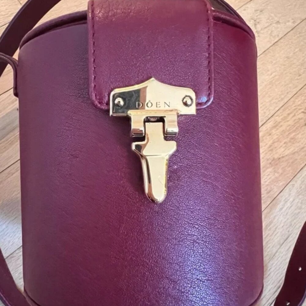 Doen Sylvie Red leather purse crossbody bag - Picture 3 of 5